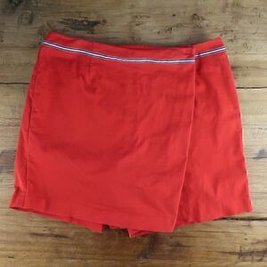 EVAN-PICONE RED HIGH WAIST SKORT SIZE 16